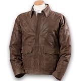 Brushed Napa Leather Coat