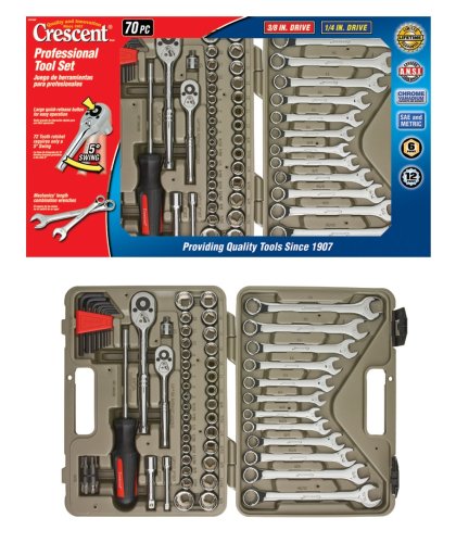 Crescent CTK70MP 70-Piece Mechanics Tool Set with Storage Case