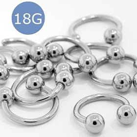 18G 1/4" Circular Horseshoe Barbell Body Jewelry