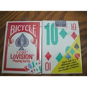  2 Decks Bicycle Lo Vision Easy to See Playing Cards Low