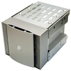 SilverStone Aluminum 5.25-Inch to 3.5-Inch Converter with 120mm Fan CFP51S (Silver)