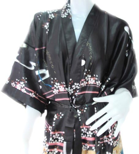 THAISMILE JAPANESE TRADITION BATHROBE FOR WOMEN'S SOFT SILK FABRIC ROBE - (FREE SIZE)