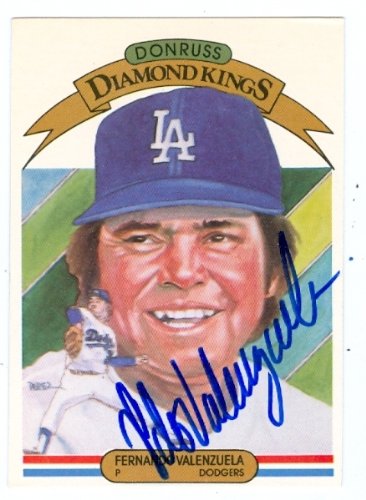 Fernando Valenzuela Autographed/Hand Signed Baseball Card (Los Angeles Dodgers) 1983 Donruss Diamond