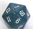 Speckled 34mm d20 Sea Dice