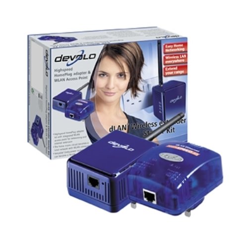 Childrens Toyshop  Computer : Devolo DLAN Wireless Extender (Homeplug) Starter Kit - Up To 85Mbp/s HomePlug - Up To 54Mbp/s 11g Wireless - Includes Ethernet interface
