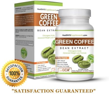 Health Fit Supplements Pure Green Coffee Bean Extract! Lose Weight & Burn Fat or Your Money Back! 100% Safe, Pure Green Coffee Bean 800mg with Low Caffeine & No Artificial Ingredients! Boost Metabolism & Zap Our Appetite, 60 Capsules Buy 2 Get 1 Free, Buy 3 Get 2 Free!
