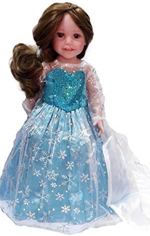 Thsenris Fits 18 Inch Girl Dolls Ice Sparkle Princess Dress Clothes