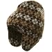 Mohair Argyle Peruvian Helmet - Brown W27S11B