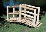 Lakeland Mills 5-Foot Cedar Log Bridge, Natural