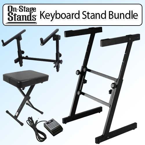 On Stage KS7350 Folding Z Keyboard Stand Outfit product image