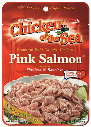 SKINLESS & BONELESS PINK SALMON, 12 pack of 3 oz pouches by Chicken of the Sea