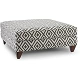 Homeware  Stella Ottoman with Espresso Finish, Graphite