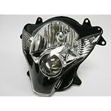 2006-2007 Suzuki GSXR 600 750 Motorcycle Black Headlight with Reflective Chrome... by T-Motorsports