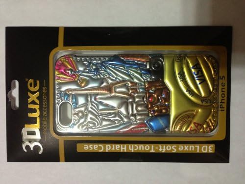 3D Luxe Snap-On Cover for iPhone 5/5S - Retail Packaging - Paris/New York/Brazil