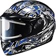 HJC Slayer with Electric Shield Men's CL-16SN Snow Snowmobile Helmet w/ Free B&F Heart Sticker Bundle - MC-2
