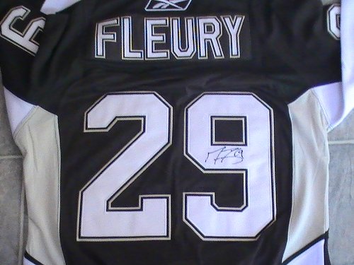 MARC ANDRE FLEURY SIGNED AUTOGRAPHED JERSEY PITTSBURGH PENGUINS COA