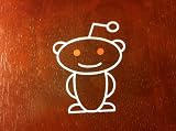 Set of 2 - Reddit outline vinyl sticker decal