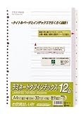 ラミネートタブインデックス A4サイズ2・4・30穴用【12山】 L431の画像