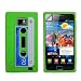 Stilvoll Gr�n Blau Und Wei� Retro Kassette Cassette Tape Muster Silikon Schutzh�lle F�r Samsung Galaxy S2 i9100 Mit Displayschutz