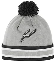 Mitchell & Ness San Antonio Spurs Gray Vintage Jersey Stripe Cuffed Knit Beanie