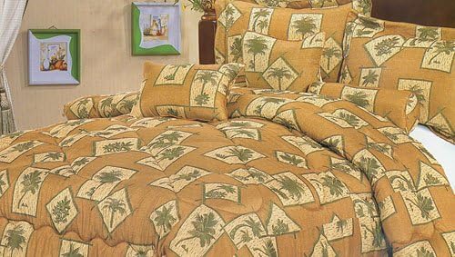 The Palms Queen Size 7 Piece Comforter Set &amp; Accessories