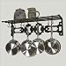 Kitchen & Housewares : Rainsford & Gale 620/110 Classic Iron Wall Pot Rack Set