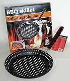 Grill Bratpfanne, Grillpfanne 32cm, BBQ Pfanne beschichtet, BE-75596
