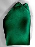 Creamy Satin Silk Pocket Square by Royal Silk - Dark Green - 100% Silk
