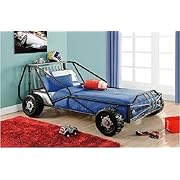Metal Race Car Bed - Twin Size