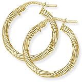 9ct Twisted Hoop Earrings