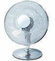 12" CHROME F035 3-Speed Oscillating Table Fan