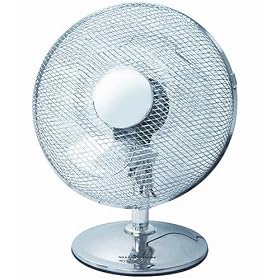 Lloytron 12" 3-Speed Oscillating Chrome Desk Fan