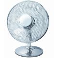 Lloytron 12" 3-Speed Oscillating Chrome Desk Fan