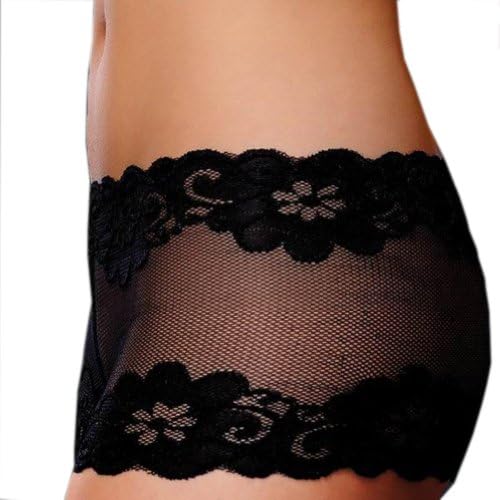 Womens Sheer Lace Floral Elastic Sexy Lingerie Boxer Briefs Underwear Hipster