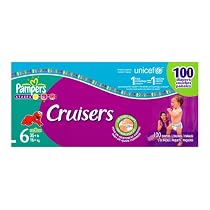 Pampers Cruisers, Size 6 (35+ Lbs), Economy Plus Pack, 100 Cruisers