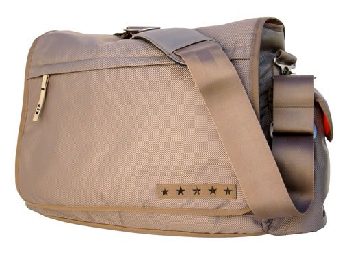 Ju Ju Be - JJB Messenger Diaper Bag in Khaki Mandarin