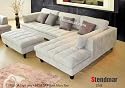 3PC EURO DESIGN MICROFIBER SECTIONAL SOFA SET S168