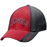 Nike Los Angeles Angels of Anaheim Charcoal-Red 2-Tone Tactile Swoosh Flex Hat