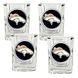 Denver Broncos NFL 4pc Square Shot Glass Set