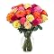 24 Stem Mixed "Sweet" Rose Bouquet with Vase 1