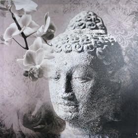 Orchid Buddha Wall Canvas Wall Hanging