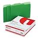 UNIVERSAL OFFICE PRODUCTS Colored File Folders, 1/3 Cut, One-Ply Top Tab, Letter, Bright GN/Lt GN, 100/Bx