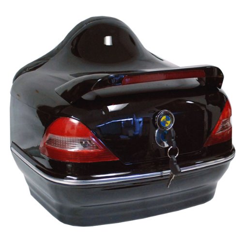 Scooter Motorcycle Back Trunk Tail Box Luggage Top Case Black