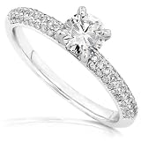 1.00ctw Round Brilliant Diamond Engagement Ring in 14kt White Gold