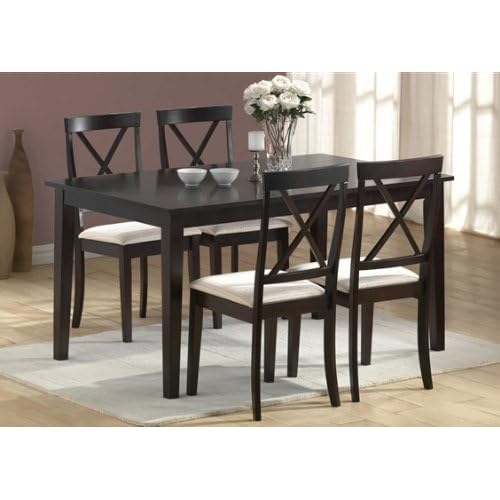 Black Dining Table 5pc Set