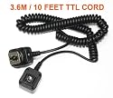 3.6M /10 FEET E-TTL Off-Camera Shoe Cord for Canon DSLR Flash 580EX II 550EX Canon 430EX II Canon 420EX 380EX replaces OC-E3b