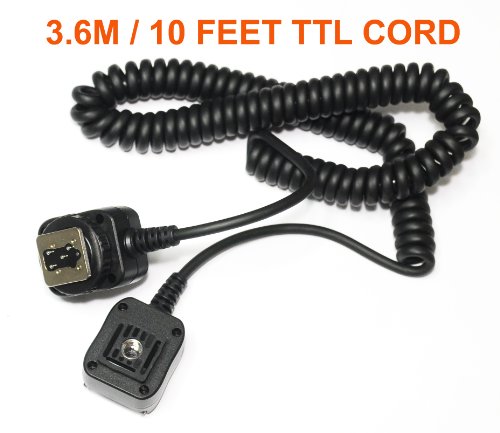3.6M /10 FEET E-TTL Off-Camera Shoe Cord for Canon DSLR Flash 580EX II 550EX Canon 430EX II Canon 420EX 380EX replaces OC-E3b