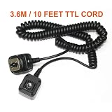3.6M /10 FEET E-TTL Off-Camera Shoe Cord for Canon DSLR Flash 580EX II 550EX Canon 430EX II Canon 420EX 380EX replaces OC-E3b ~ Pixel