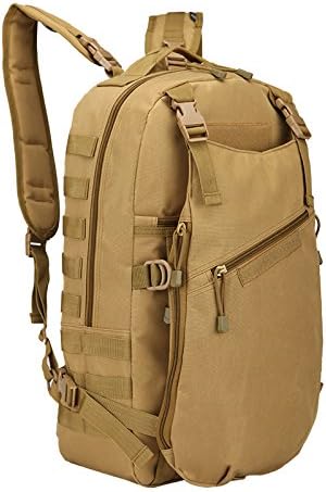 European style canvas professional outdoor Camo tactical assault bag military fans Pack hiking walking camping field backpack , brown
