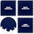 Alessco SCRB2044 SoftCarpets -Royal Blue -20' x 44' Set